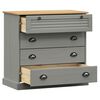 vidaXL Chest of Drawers VIGO Grey 80x40x76 cm Solid Wood Pine