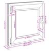 Basement Window Manual RISOR White 50 x 50 cm PVC and Glass