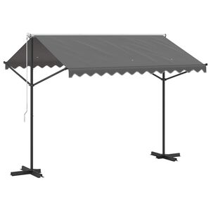 vidaXL Free Standing Awning Grey 3 x 3 m Polyester