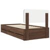 vidaXL Bed Frame with Headboard Brown Oak 100 x 200 cm Engineered Wood