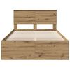 vidaXL Bed Frame Artisian Oak 120 x 200 cm Solid Pine Wood