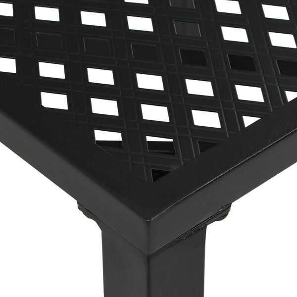vidaXL Garden Table Black 80x80x72 cm Steel