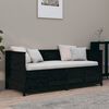 vidaXL Day Bed without Mattress Black 90x190 cm Single Solid Wood Pine