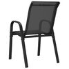 vidaXL Stackable Garden Chairs 6 pcs Black Textilene Fabric