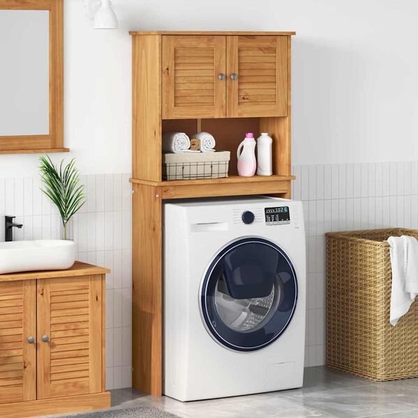 vidaXL Washing Machine Cabinet VIGO Honey brown 72.5 x 27 x 161 cm