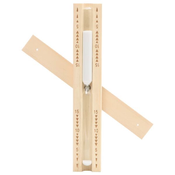 vidaXL Sauna Sand Timer 15 Minutes Solid Wood Pine