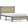 vidaXL Metal Bed Frame without Mattress Sonoma Oak 100x190 cm