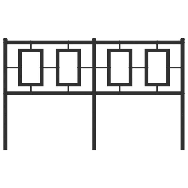 vidaXL Metal Replace Headboard Black 140 cm