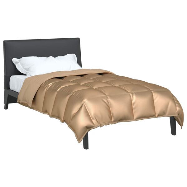 vidaXL Winter Duvet Gold 200 x 140 cm Satin and Microfiber