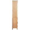 vidaXL Desk Hutch 110x33.5x105 cm Solid Oak Wood