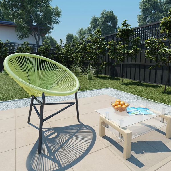 vidaXL Garden Acapulco Chair Poly Rattan Green