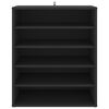 vidaXL Shoe Cabinet Black 60x35x70 cm Engineered Wood