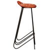 vidaXL 5 Piece Bar Set Solid Reclaimed Wood and Real Leather