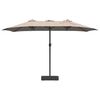 vidaXL Garden Parasol Taupe 385 x 209 x 244 cm Polyester
