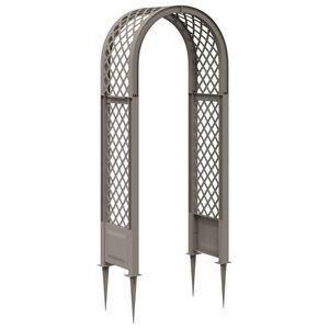 vidaXL Rose Arch with Spikes PP Grey