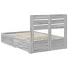 vidaXL Bed Frame with Drawer with Headboard Manual Engineered Wood