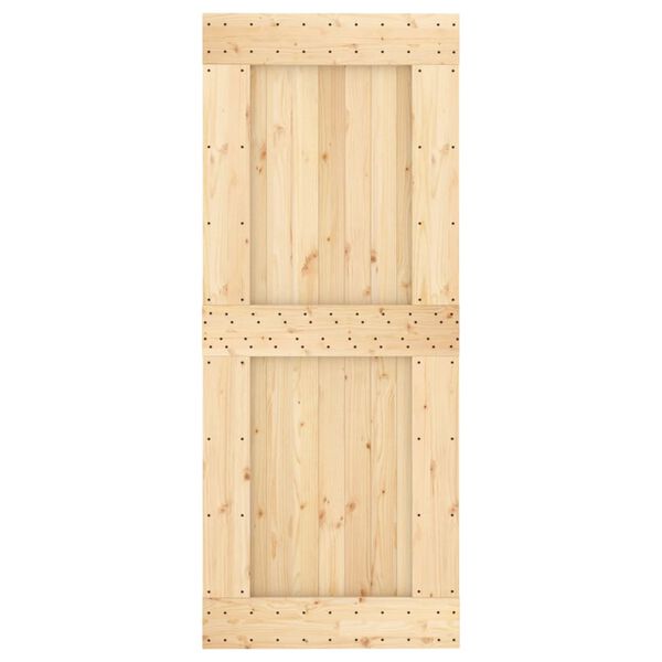 vidaXL Sliding Door with Hardware Set 85x210 cm Solid Wood Pine