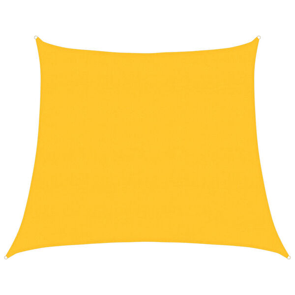 vidaXL Sunshade Sail 160 g/m&sup2; Trapezium Yellow 4/5x4 m HDPE