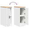 vidaXL Garage Storage Cabinet White 30x51x85 cm Solid Wood Pine