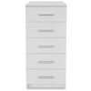 vidaXL Tall Chest of Drawers Engineered Wood 41x35x106 cm White