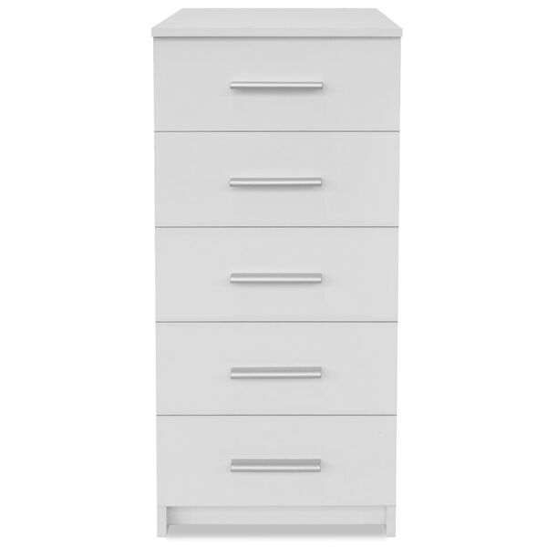 vidaXL Tall Chest of Drawers Engineered Wood 41x35x106 cm White