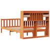 vidaXL Bookcase Bed without Mattress Wax Brown 135x190 cm Double Solid Wood Pine