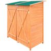 vidaXL Garden Shed | Natural wood with green roof