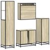 vidaXL 4 Piece Bathroom Furniture Set Sonoma Oak Engineered Wood