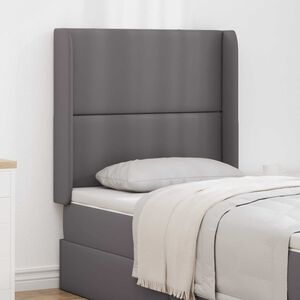vidaXL Headboard Ear Grey 80 x 16 x 4 cm PVC