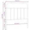 vidaXL Metal Replace Headboard White 90 cm