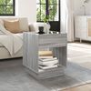 vidaXL Coffee Table with Infinity LED Grey Sonoma 40x40x50 cm