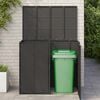 vidaXL Box Garbage Bin Box 2 pcs Black 130 x 80 x 115 cm Polyethylene