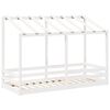 vidaXL Kids' Bed with Roof White 75x190 cm Solid Wood Pine