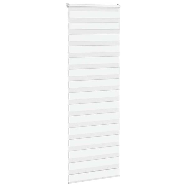 vidaXL Zebra Blind White 80x230 cm Fabric Width 75.9 cm Polyester