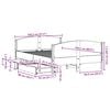 vidaXL Bed Frame without Mattress White 140x190 cm Solid Wood Pine