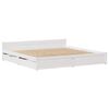 vidaXL Bed Frame without Mattress White 180x200 cm Super King Solid Wood Pine
