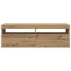 vidaXL TV Cabinet with LED Lights Artisan Oak 120x35x40 cm Engineered Wood