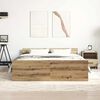 vidaXL Bed Frame without Mattress Artisan Oak 140x190cm Engineered Wood