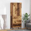 vidaXL Highboard with Drawer 2 pcs Old Wood 69.5 x 34 x 180 cm