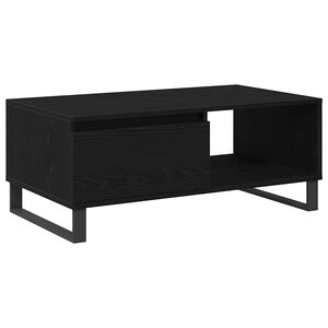 vidaXL Coffee Table Black Oak 90 x 50 x 36.5 cm Engineered Wood