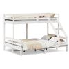 vidaXL Bunk Bed without Mattress 90x200/140x200 cm White Solid Wood