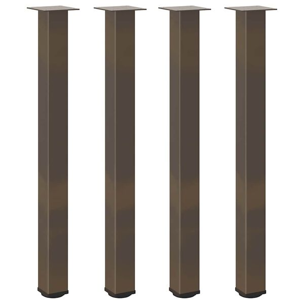 vidaXL Bar Table Legs 4 pcs Natural Steel 100-102 cm Steel