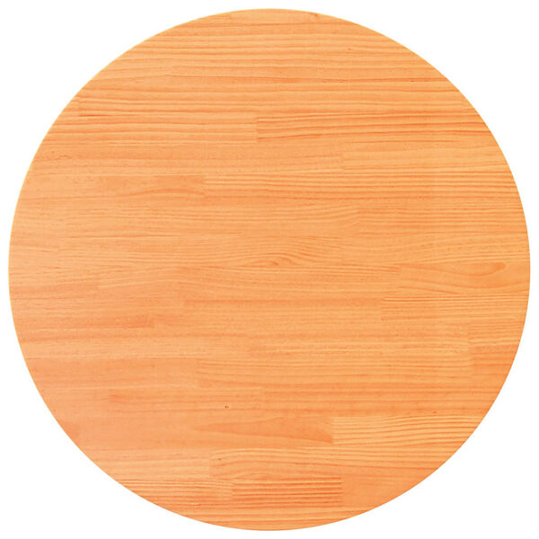 vidaXL Table Top Round Wax Brown Ø80x2.5 cm Solid Wood Pine
