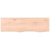 vidaXL Wall Shelf 100x30x(2-6) cm Untreated Solid Wood Oak
