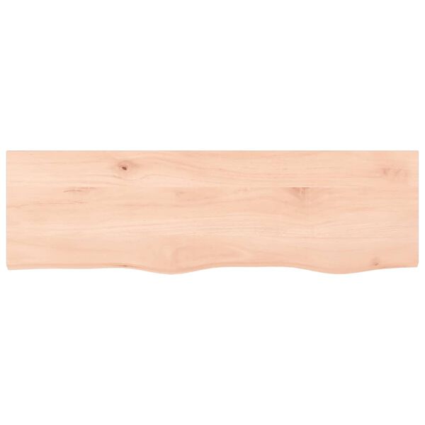 vidaXL Wall Shelf 100x30x(2-6) cm Untreated Solid Wood Oak