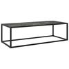 vidaXL Coffee Table | Black | Tempered glass, powder-coated steel | 120x50x35 cm
