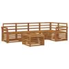 vidaXL Outdoor Sofa Set 6 pcs 5-Seaters Natural Solid Acacia Wood
