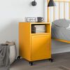 vidaXL Bedside Cabinet Mustard Yellow 36x39x59 cm Steel