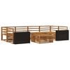 vidaXL Outdoor Sofa Set 7 pcs Natural Solid Acacia Wood