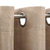 vidaXL Linen-Look Blackout Curtains with Grommets 2pcs Beige 140x175cm